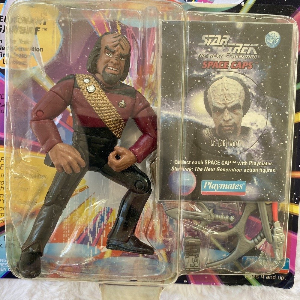 Star Trek The Next Generation Lieutenant JG Worf 1993 Playmates #6073 Sealed - Picture 2 of 7